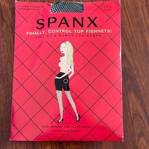 Brand new with tags Spanx control top fishnets size A black